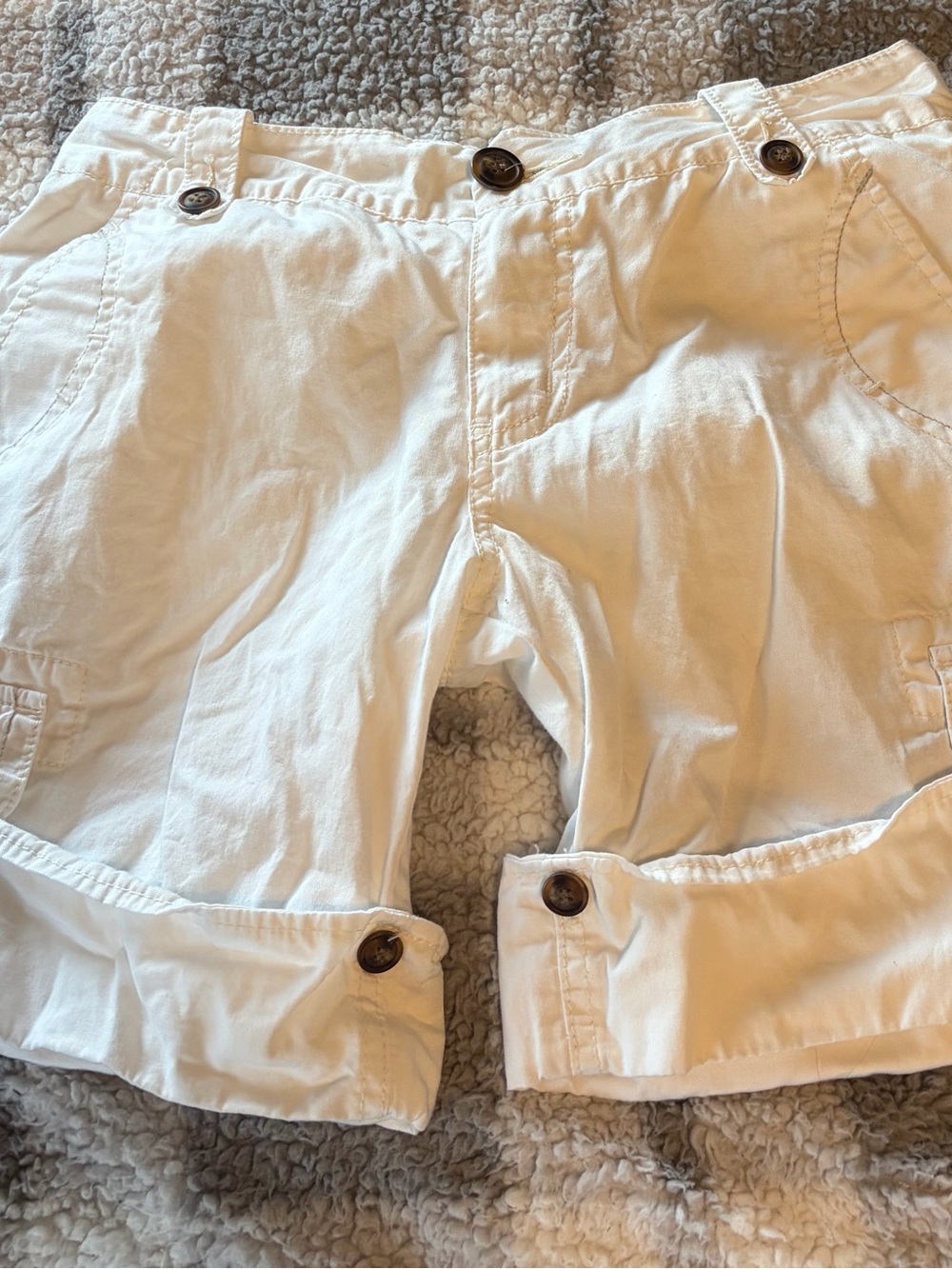 UNIONBAY White Cotton Casual Shorts